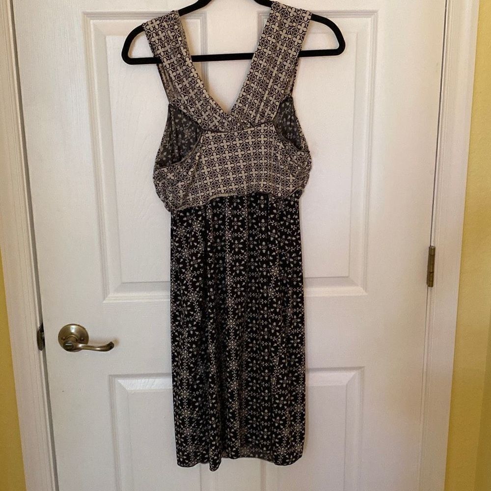 Studio M Women’s Sleeveless Black and Tan Dress, Size L - Picture 5 of 7